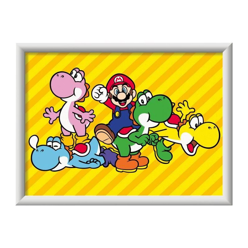 CreArt Kids 18x24cm Super Mario, Paint by Numbers Kit, Art Number, Age