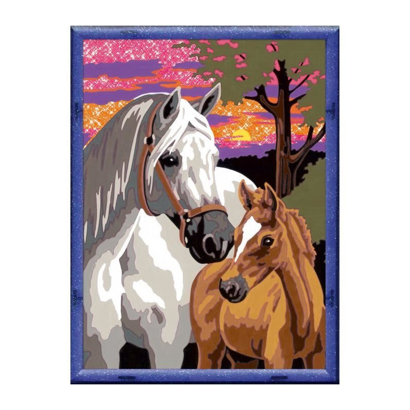 CreArt Kids 18x24cm Horses at Sunset, Paint by Numbers Kit, Ages 9+, 2