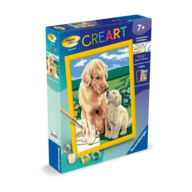 CreArt Kids 18x24cm Motherly Love, Paint by Numbers Kit, Art Number, A