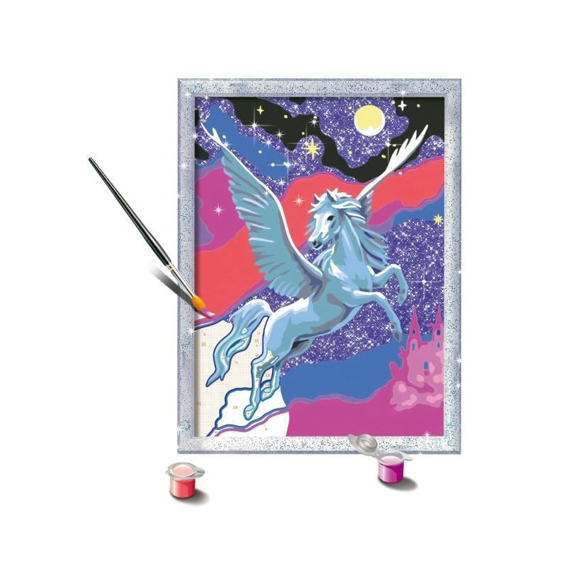 CreArt Kids 18x24cm Sparkling Pegasus, Paint by Numbers Kit, Art Numbe