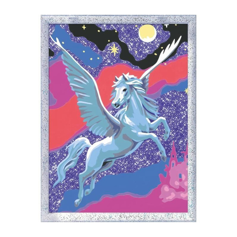 CreArt Kids 18x24cm Sparkling Pegasus, Paint by Numbers Kit, Art Numbe