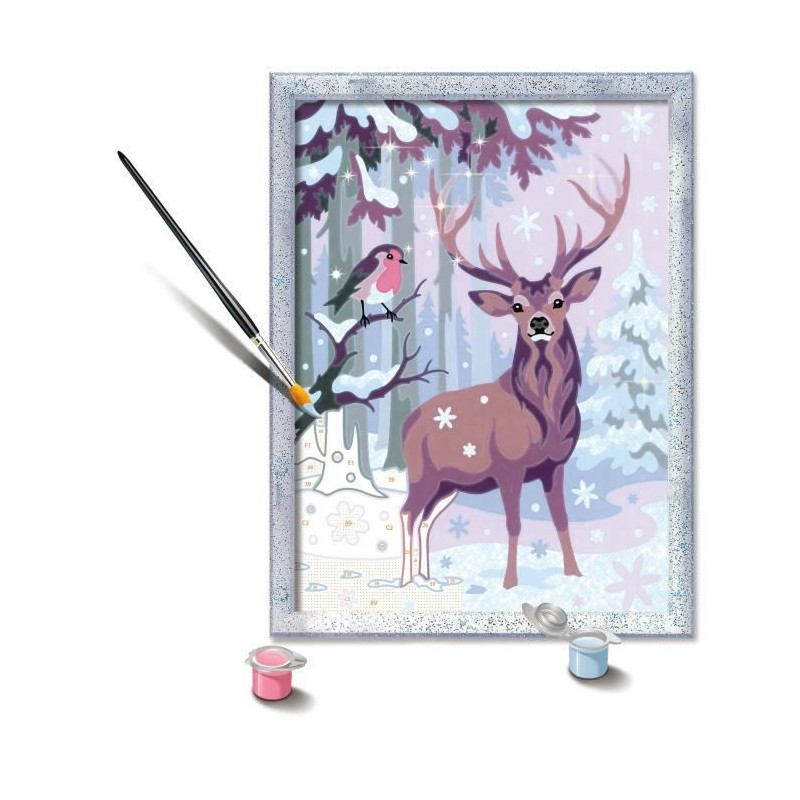 CreArt Kids 18x24cm Romantic Deer, Paint by Numbers Kit, Art Number, A