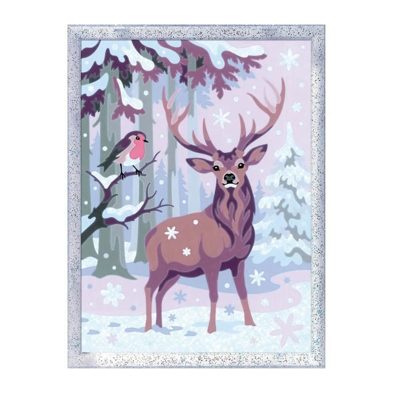 CreArt Kids 18x24cm Romantic Deer, Paint by Numbers Kit, Art Number, A