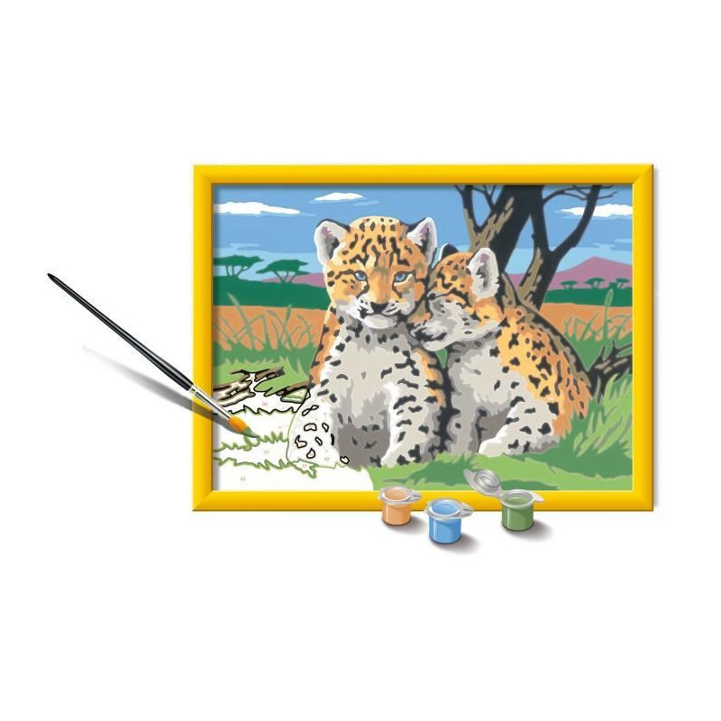 CreArt Kids 18x24cm Little Leopards, Paint by Numbers Kit, Ages 9+, 25