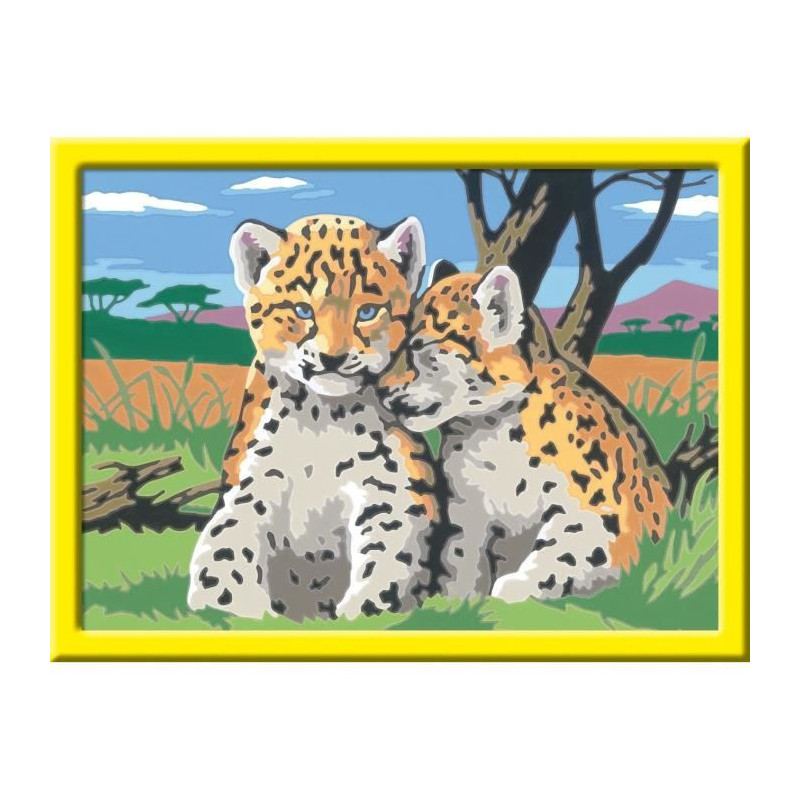 CreArt Kids 18x24cm Little Leopards, Paint by Numbers Kit, Ages 9+, 25