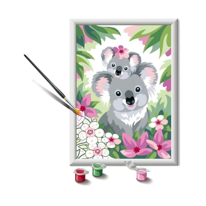 CreArt Kids 18x24cm Koala Mom and Baby, Paint by Numbers Kit, Art Numb
