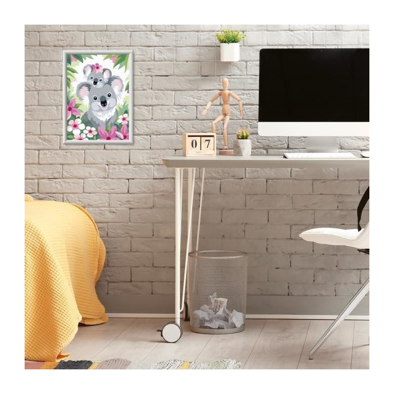CreArt Kids 18x24cm Koala Mom and Baby, Paint by Numbers Kit, Art Numb