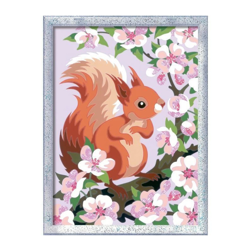 CreArt Kids 18x24cm Squirrel in Spring, Paint by Numbers Kit, Ages 9+,