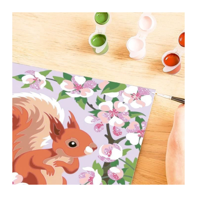CreArt Kids 18x24cm Squirrel in Spring, Paint by Numbers Kit, Ages 9+,