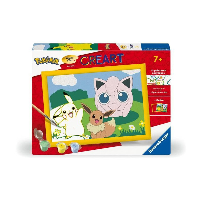 CreArt Kids 18x24cm Pokemon, Paint by Numbers Kit, Ages 7+, 25839, Rav