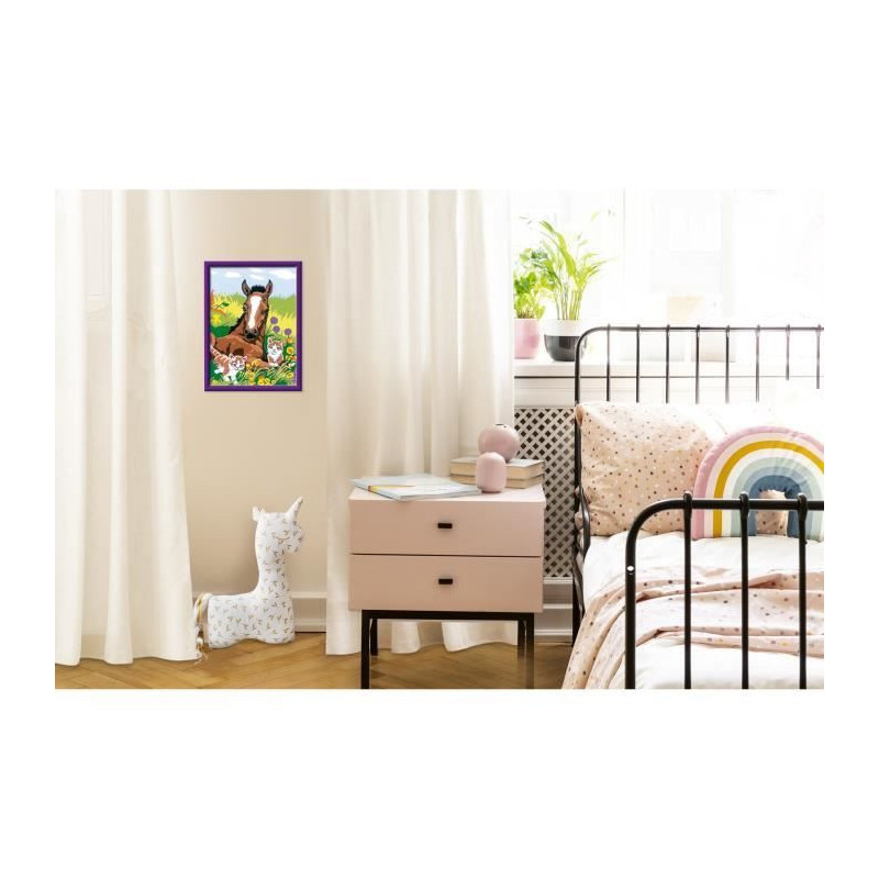 CreArt Kids 18x24cm Horse and Kittens, Paint by Numbers Kit, Art Numbe
