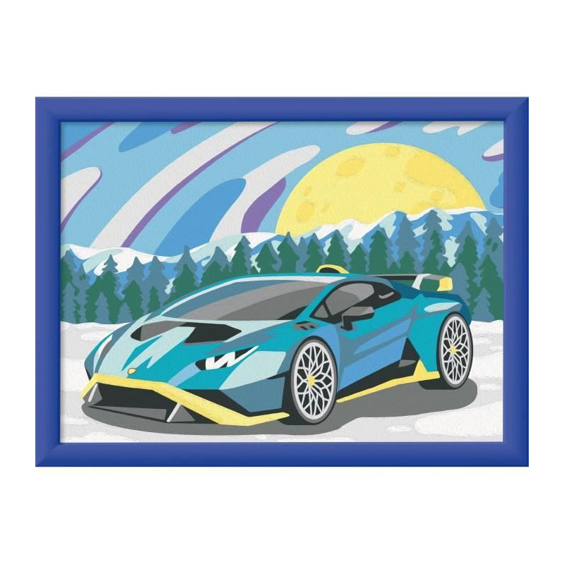 CreArt Kids 18x24cm Lamborghini, Paint by Numbers Kit, Art Number, Age