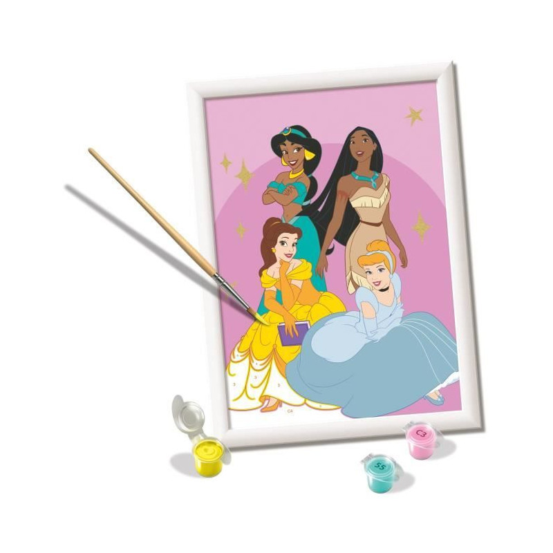 CreArt Kids 18x24cm Disney Princess, Paint by Numbers Kit, Ages 7+, 25