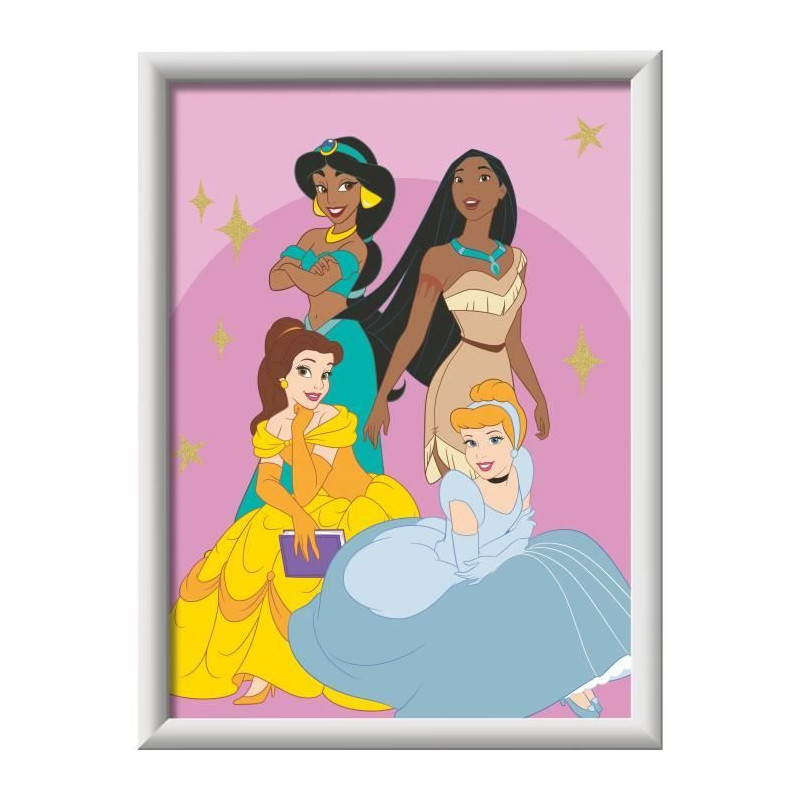 CreArt Kids 18x24cm Disney Princess, Paint by Numbers Kit, Ages 7+, 25