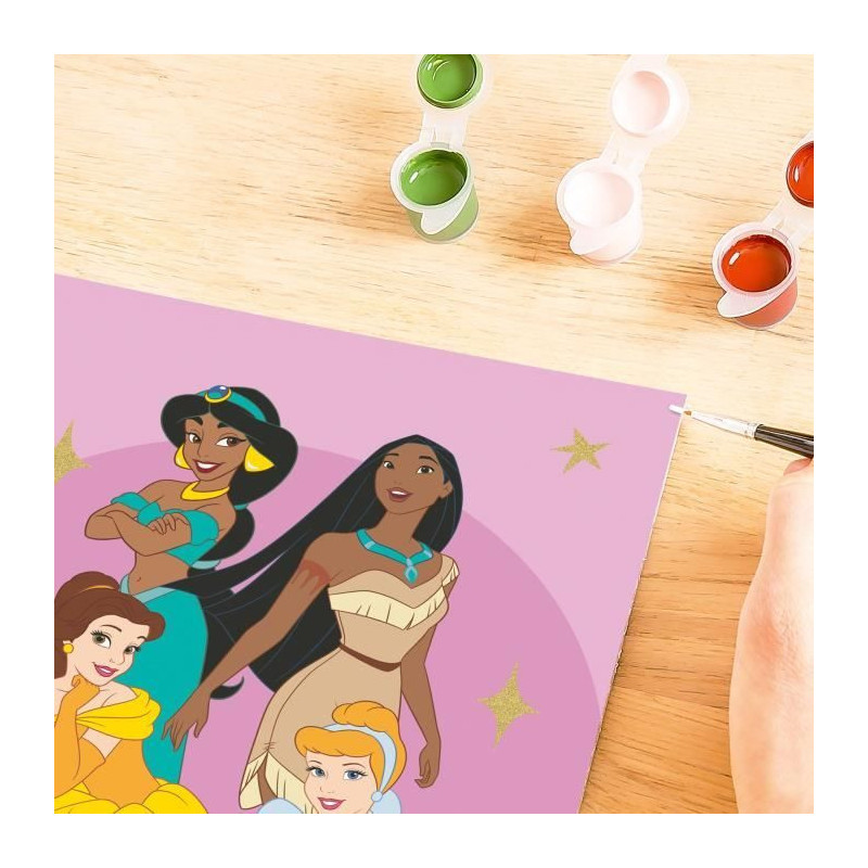 CreArt Kids 18x24cm Disney Princess, Paint by Numbers Kit, Ages 7+, 25