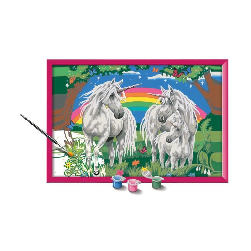CreArt Kids 31x21cm Unicorn Land, Paint by Numbers Kit, Art Number, Ag