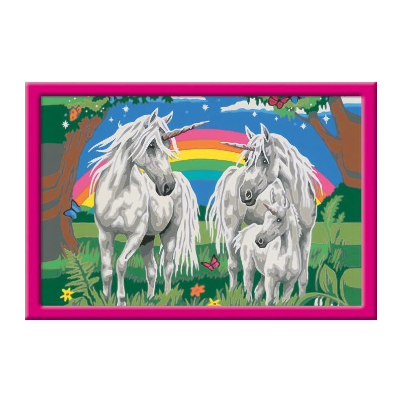 CreArt Kids 31x21cm Unicorn Land, Paint by Numbers Kit, Art Number, Ag