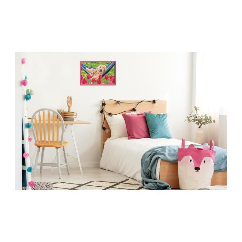 CreArt Kids 31x21cm Labrador and Tulips, Paint by Numbers Kit, Ages 7+
