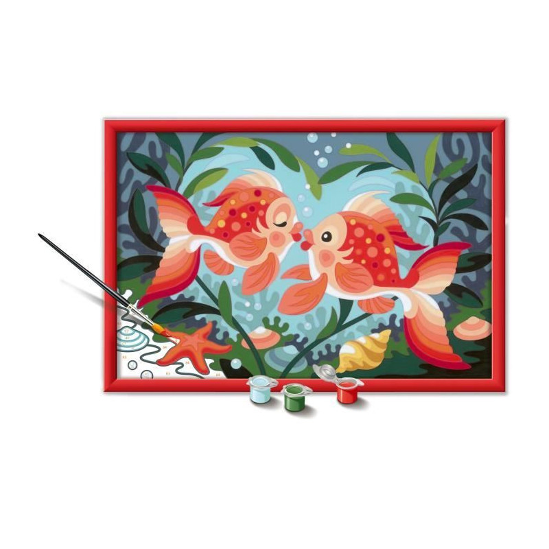 CreArt Kids 31x21cm Fish Kisses, Paint by Numbers Kit, Art Number, Age