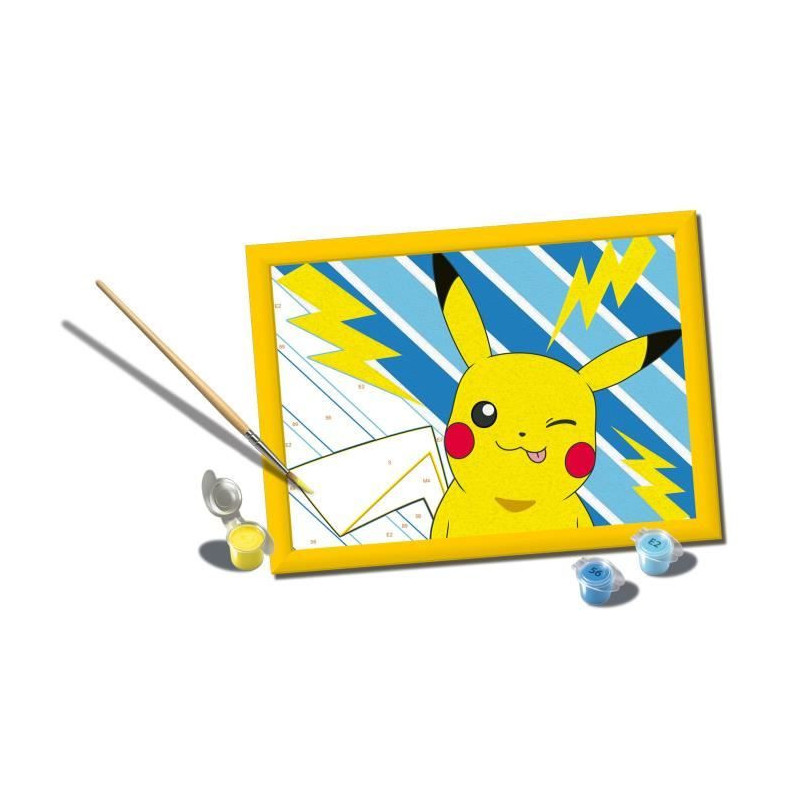 CreArt Kids 18x24cm Pikachu Lightning Bolt, Paint by Numbers Kit, Ages