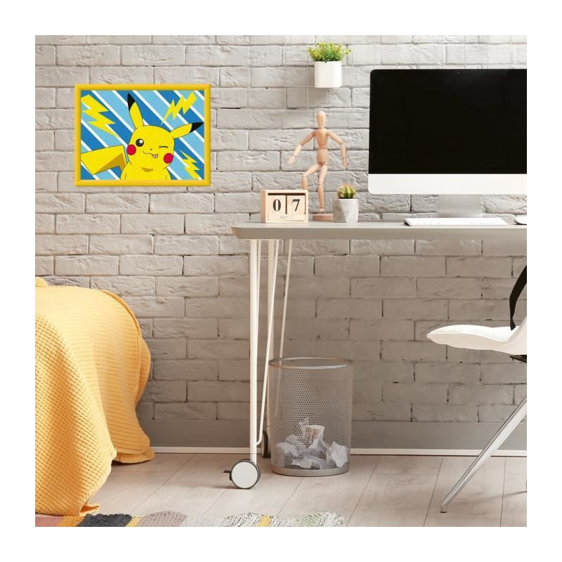 CreArt Kids 18x24cm Pikachu Lightning Bolt, Paint by Numbers Kit, Ages