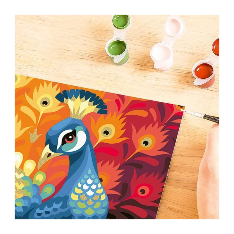 CreArt Kids 31x21cm Peacock, Paint by Numbers Kit, Ages 9+, 25907, Rav