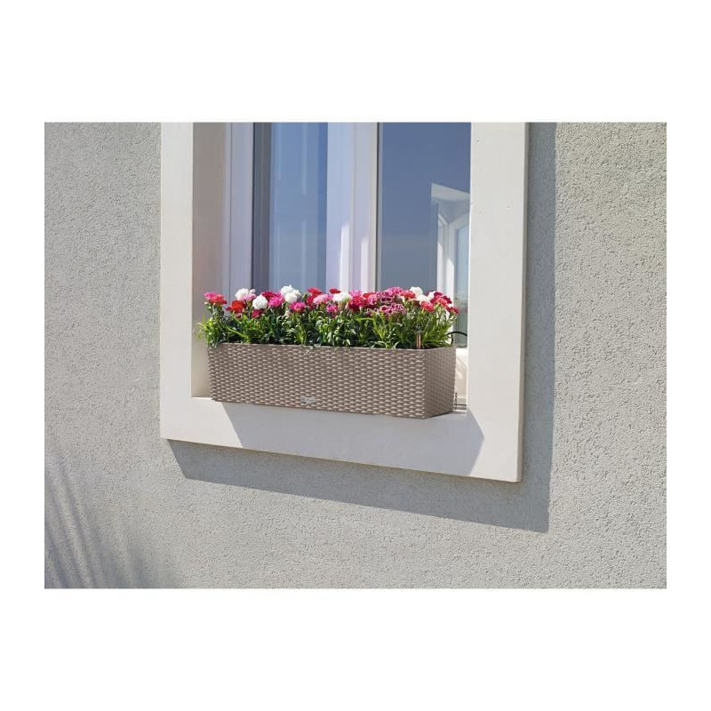 Jardiniere - Balconera cottage 80 - Complete kit - Sand brown - 12 L -