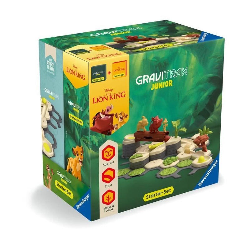Gravitrax Junior Starter Set The Lion King, Marble Run, 71 Pieces, Age