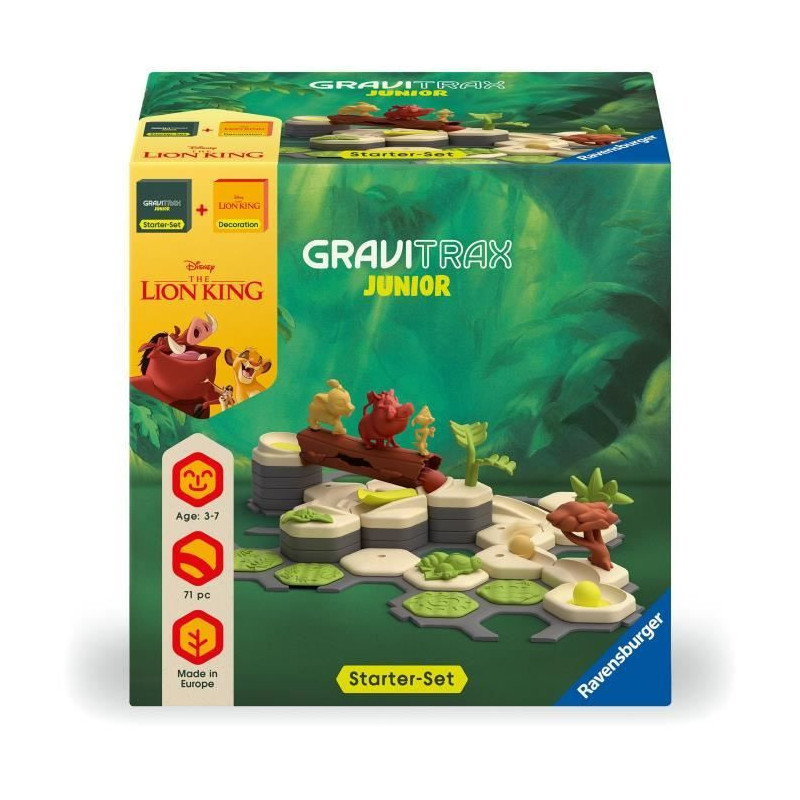 Gravitrax Junior Starter Set The Lion King, Marble Run, 71 Pieces, Age