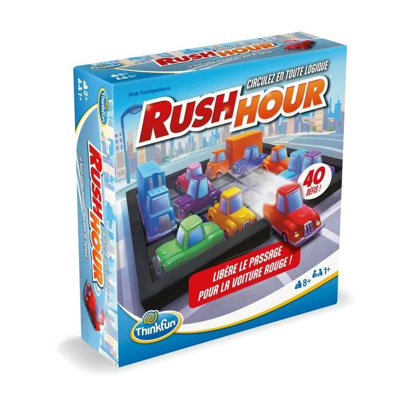 ThinkFun Rush Hou- Logic game-Puzzle-Traffic jam-40 challenges 4 level