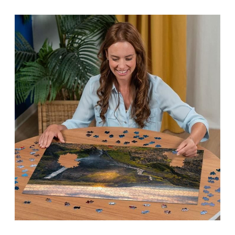 Ravensburger-Puzzle 1000p-Háifoss Waterfall, Iceland (Highlights)-Adu