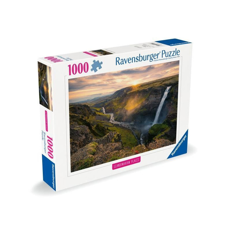 Ravensburger-Puzzle 1000p-Háifoss Waterfall, Iceland (Highlights)-Adu