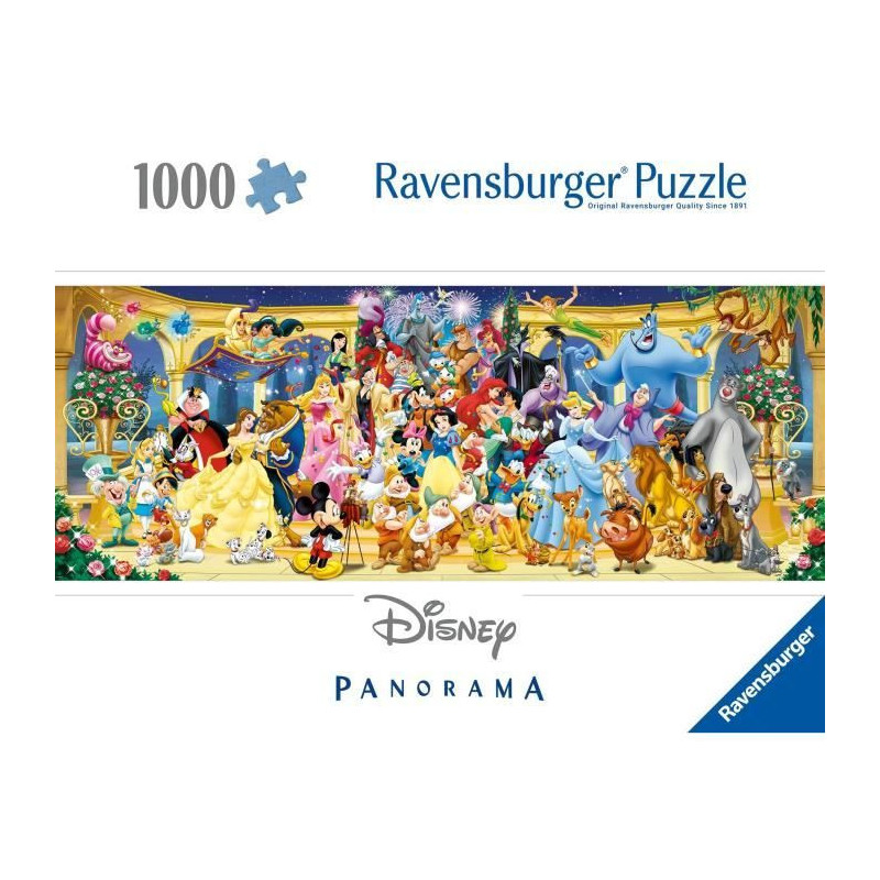 Ravensburger-Puzzle 1000 pieces Panorama-Disney group photo-Adults & c