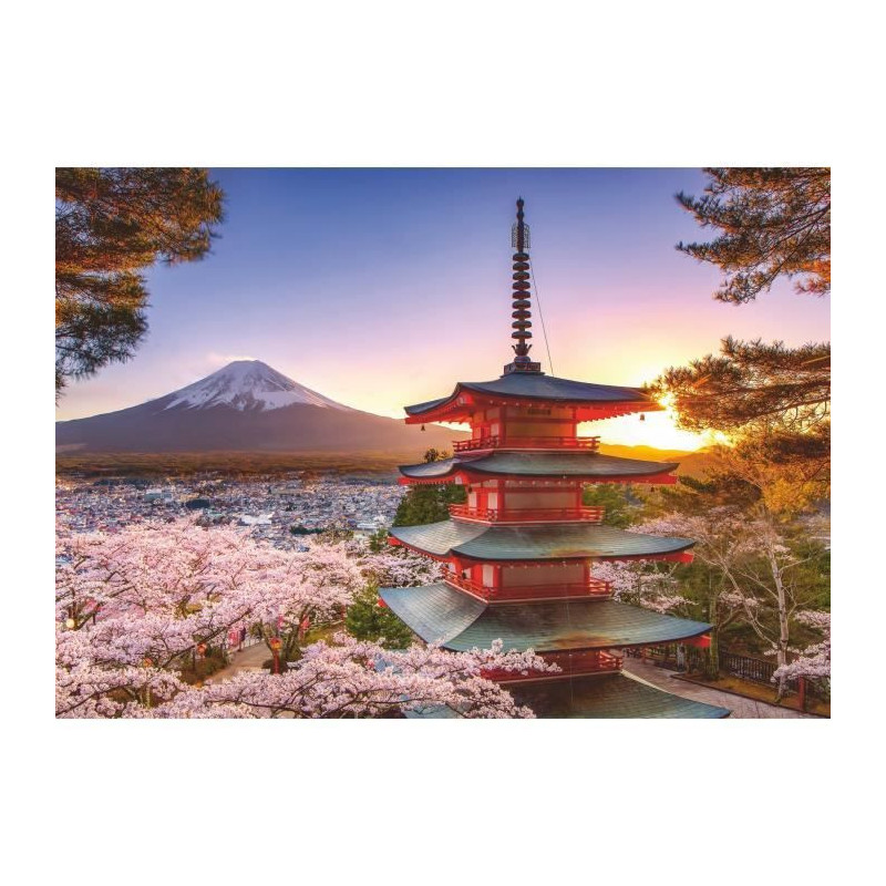 1000 Piece Jigsaw Puzzle Mount Fuji Cherry Blossoms, Adults and Kids,