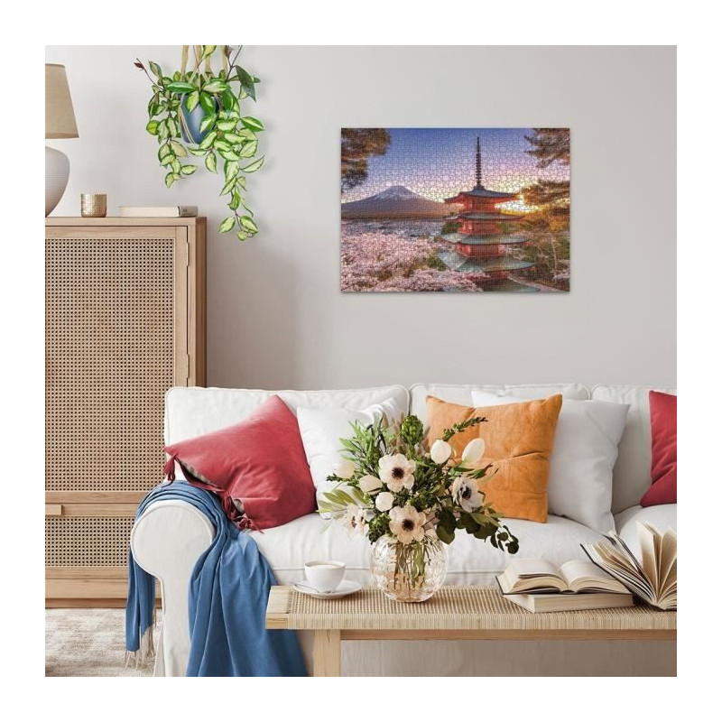 1000 Piece Jigsaw Puzzle Mount Fuji Cherry Blossoms, Adults and Kids,