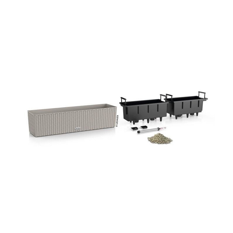 Jardiniere - Balconera cottage 80 - Complete kit - Sand brown - 12 L -