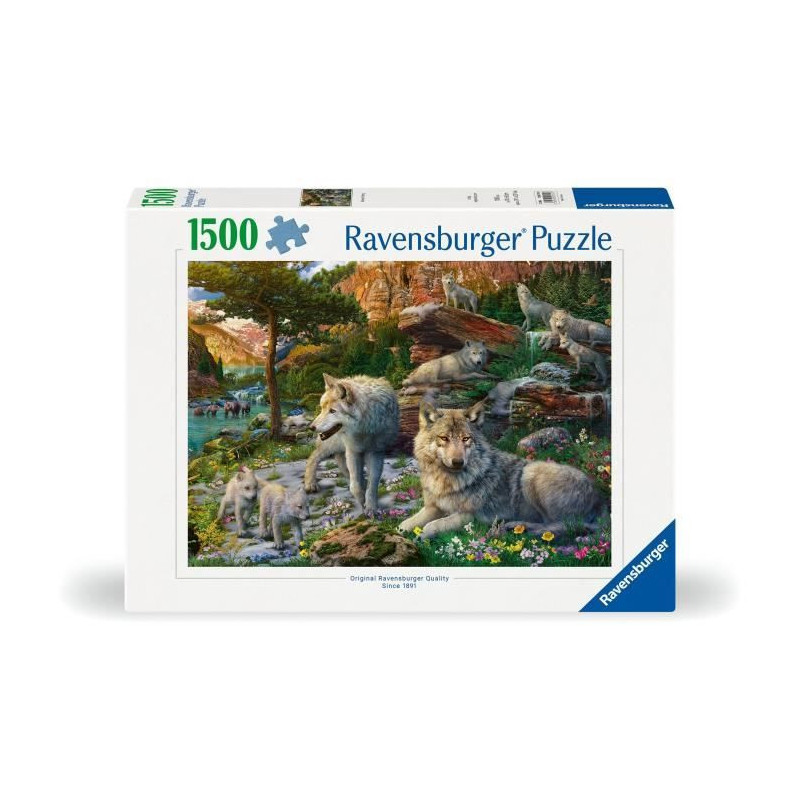 Puzzle 1500 pieces Wolves in Spring, Adults & Children from 14 years o