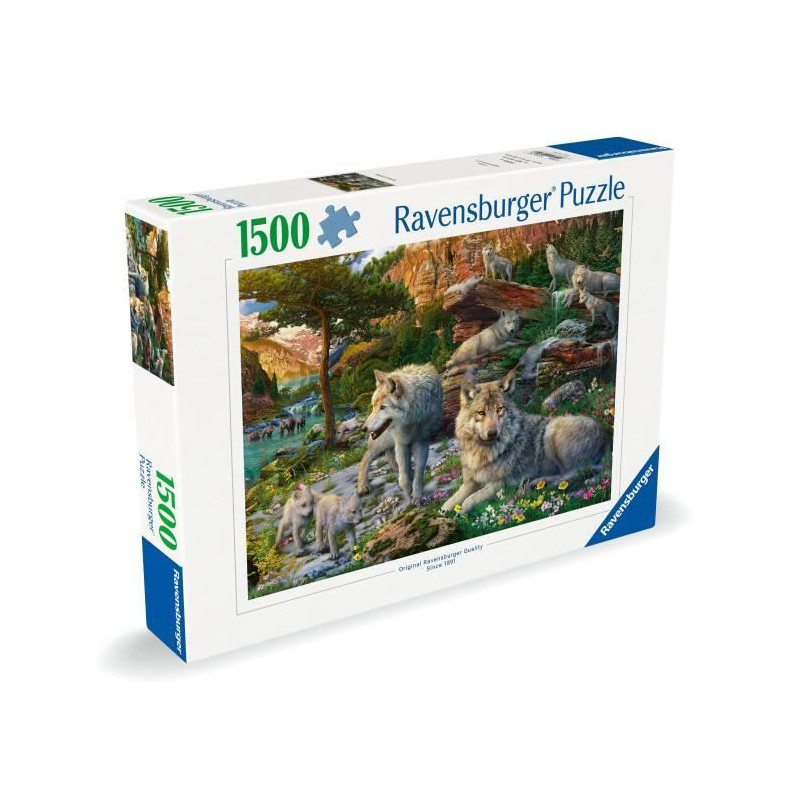 Puzzle 1500 pieces Wolves in Spring, Adults & Children from 14 years o