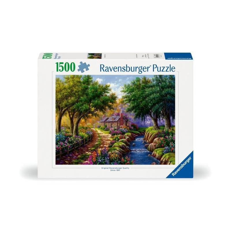 Ravensburger-Puzzle 1500p-Cottage by the river-Adults & children from