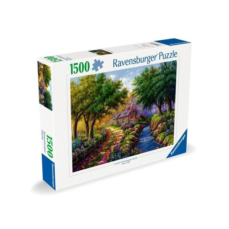 Ravensburger-Puzzle 1500p-Cottage by the river-Adults & children from