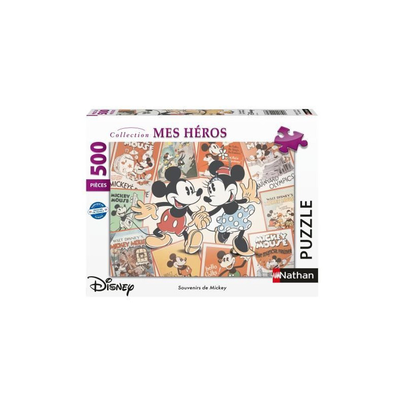 Nathan-Puzzle 500 pieces-Mickey/Disney Memories-Adults and children fr