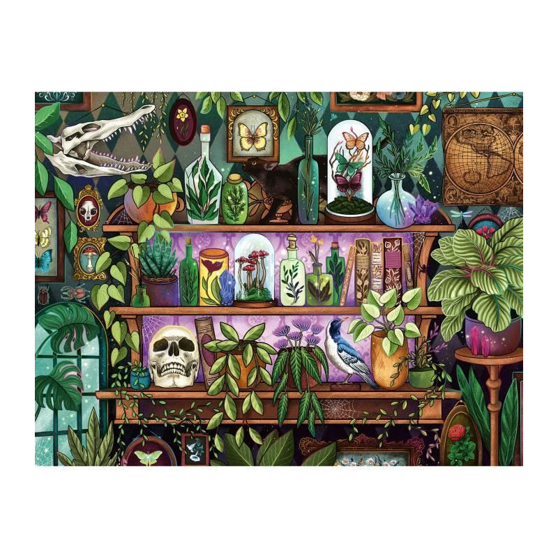 2000-piece puzzle, Ages 14 and up, Witchy trinkets and items, Premium