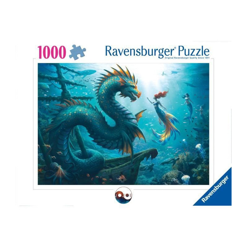 1000-piece puzzle: Dragon, mermaid and deep-sea turtles, ages 14 and u