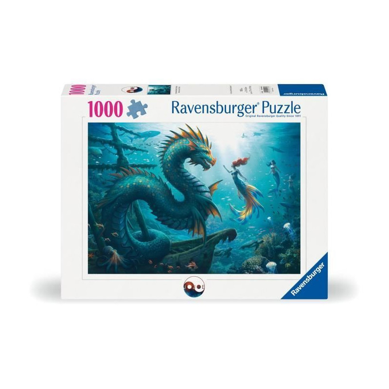 1000-piece puzzle: Dragon, mermaid and deep-sea turtles, ages 14 and u