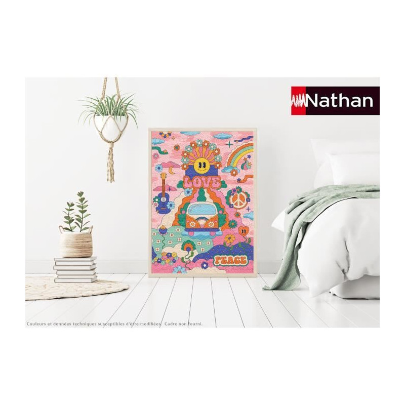 1000 Piece Hippie Style / Cha Cha Pop Puzzle, Ages 14, Premium Quality