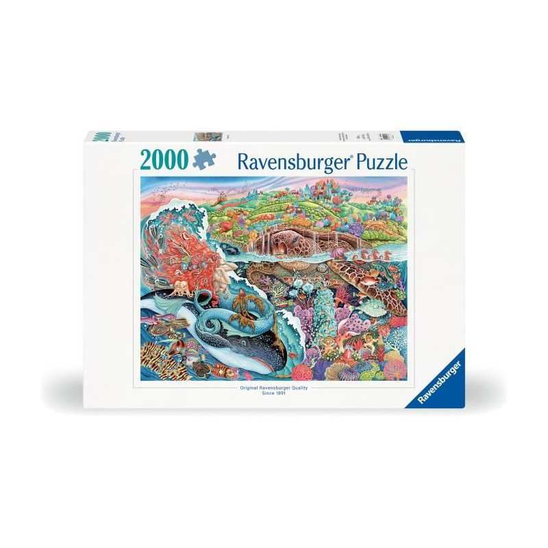 2000 piece puzzle, Adult puzzle, Ages 14+, The myth of Thalassa, Sea,