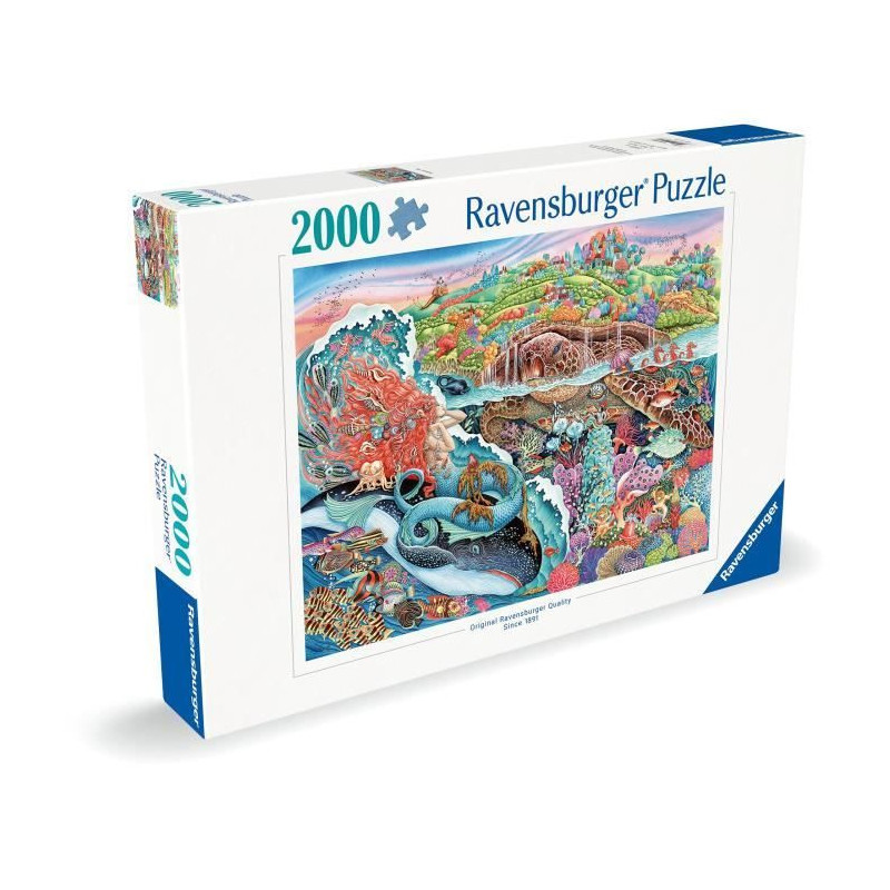 2000 piece puzzle, Adult puzzle, Ages 14+, The myth of Thalassa, Sea,