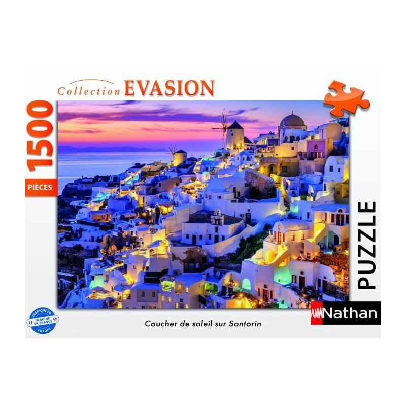 1500-piece puzzle Sunset on Santorini, Adults and children from 14 yea