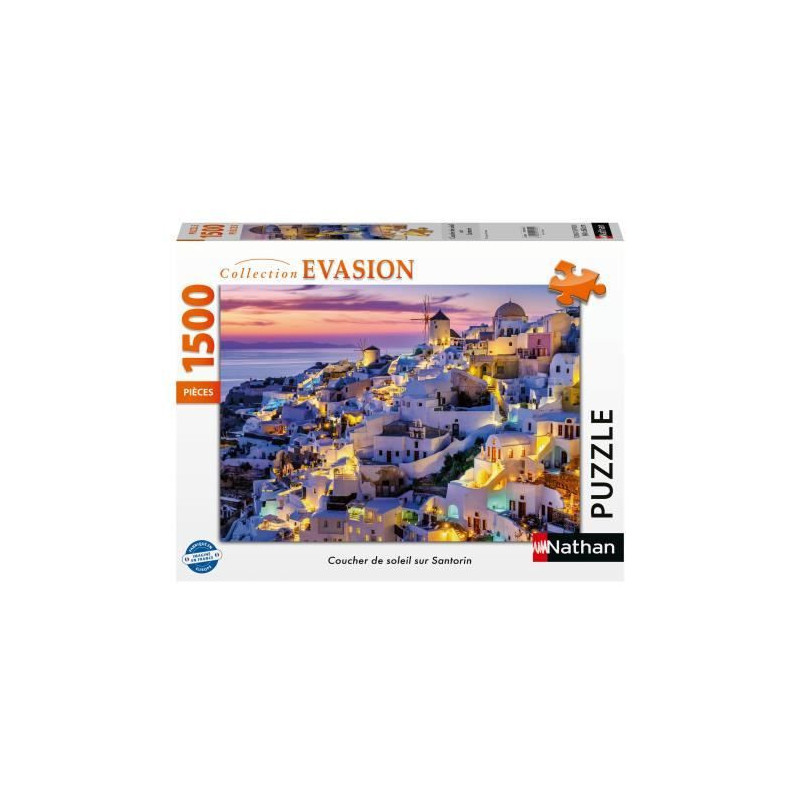 1500-piece puzzle Sunset on Santorini, Adults and children from 14 yea