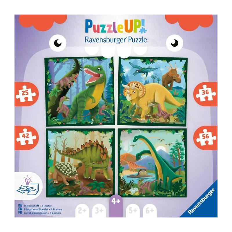 Children's Puzzle, Puzzle UP!, Dinosaurs, from 4 years old, 12004003,